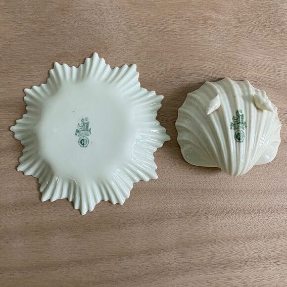 Beleek Fine Irish China  Dish and  Shell - Picture 2 of 11